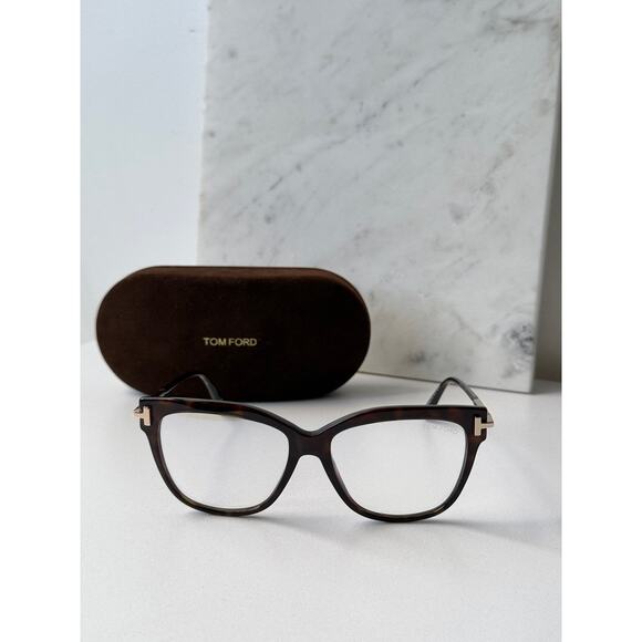 NEW Tom Ford FT5704-B Bluelight Frames in Havana Brown - Picture 4 of 6